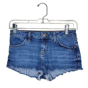 TopShop Moto Daisy Cut-Off Jean Shorts Blue Denim Size 4